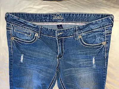 VANITY Dakota Low-Rise Medium Wash Boot Cut Blue Denim Jeans Women's Size 32 • $7