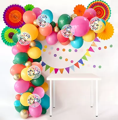 Cinco De Mayo Fiesta Party Decorations - Mexican Themed Balloons Garland Arch Ki • $24.43