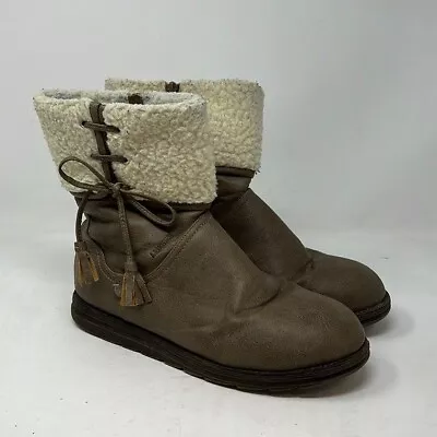 Muk Luks Brown Sherpa Lined Winter Boots Size US 9 • $9