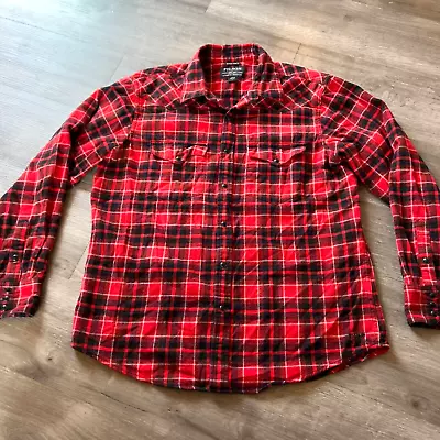 CC Filson Flannel Shirt Mens Large Red Plaid Lumberjack Outdoor Casual • $69.99
