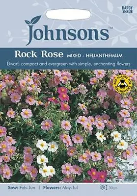 Rock Rose Mixed  Helianthemum  250 Seeds    Rock Rose Seeds    Flower Seeds • £2.65