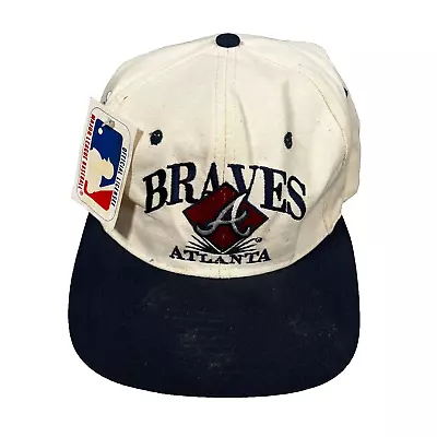 Vintage Atlanta Braves Baseball Eds West MLB Snapback Hat Cap  • $24.99