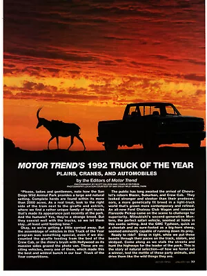 Chevy Vs Ford Vs Mitsubishi Trucks 1992 Vintage 5 Pg Print Article Ad Original • $7.99