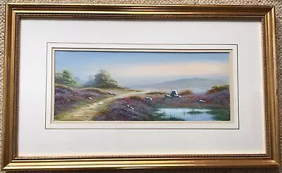 Artist Mike Nance Framed Glazed Panoramic Acrylic Dartmoor Sunrise Over Moors • £32