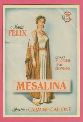 Spanish Pocket Calendar #294 Messalina Film Poster Maria Felix Georges Marchal • $4.98