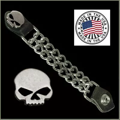 WILLIE G HALF SKULL VEST EXTENDER USA Leathers Biker Harley Motorcycle Gear Dyna • $12.92