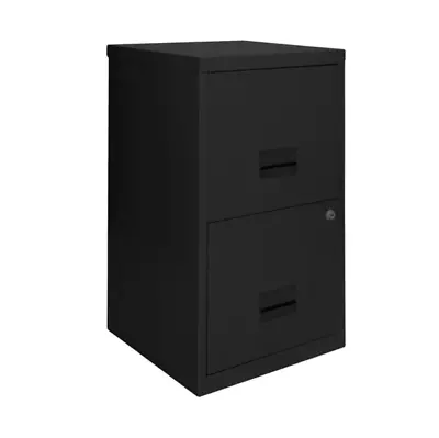 2 Drawer A4 Steel Lockable Filing Draw Cabinet - Black 660H X 400Wx 400Dmm • £69.95