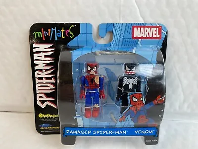 Bnib Marvel Minimates Series Damaged Spider-man & Venom Toy Mini Figure Set • £29.99