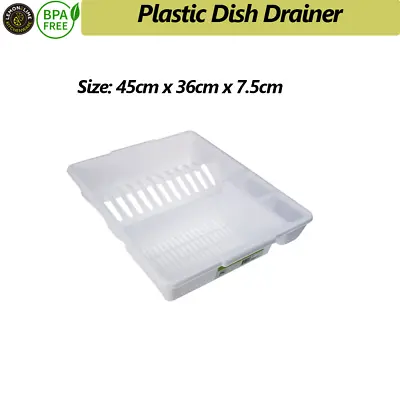 Plastic Dish Rack Drainer Plate Cutlery Drying Holder Kitchen Tray Organiser  • $18.95