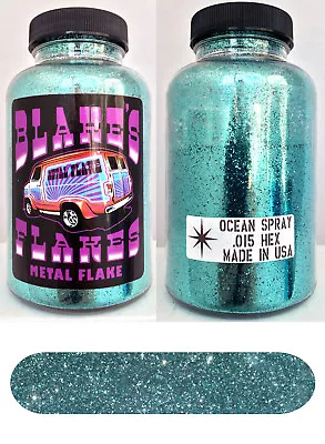 Blake's Flakes Metal Flake .015 Ocean Spray Teal Blue Hot Rod Custom Paint Job • $14.95