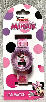 NEW Disney Junior MINNIE MOUSE Girls' LCD Pink And Lavender Digital Wrist Watch • $13.99