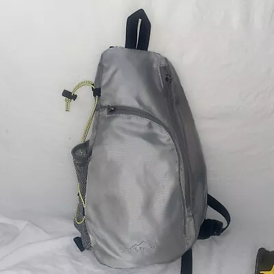 Eddie Bauer Nylon Backpack Sling Messenger/hike/day Bag Unisex Gray Ambidextrous • $13