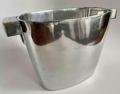 Pottery Barn Barona Ice Bucket Silver Tone Abalone Shell Handles Party Barware • $30