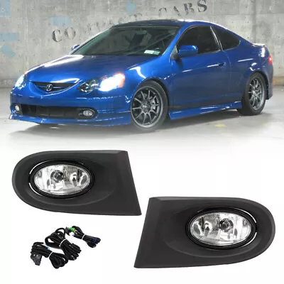 For 2002 -2004 Acura RSX 2DR Pair Clear Lens Bumper Fog Lights Lamps W/wiring • $33.24