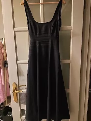 Zimmermann Black Linen Lulu Cut Out Midi Dress Size 0 Aud8 Us4 • $350