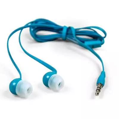 Blue In Ear Earphones Tangle Free Volume Control Headphones MP3 IPhone IPad  • £3.99