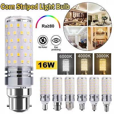 LED Corn Bulb E27 E14 B22 E12 B15 E17 12/16W 2835 60/80SMD Globe Lamp Spot Light • $16.99