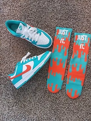 Miami Dolphins Dunks Socks • $21