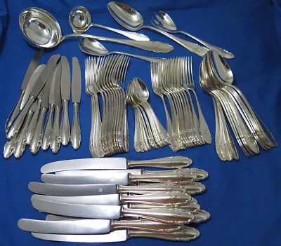 75 Pc WMF Friodur INOX 90 BAROQUE 2200 Silverplate Flatware Set Serves 12 Mono K • $341.92