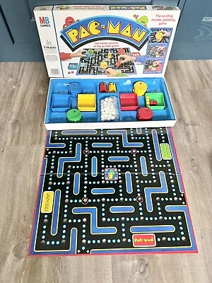 PAC MAN - Vintage Arcade Style Board Game - MB Games - 1980s - 100% Complete • £22.50