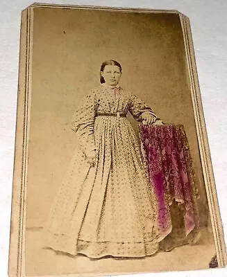 Rare Antique American Civil War Era Victorian Woman! Tax Stamp CDV Photo! PA! US • $19.99