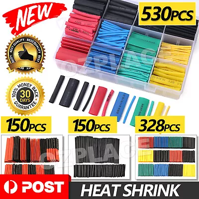 328/530Pcs Heat Shrink Tubing Tube Assortment Wire Cable Insulation Sleeving Kit • $5.95