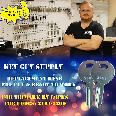 $11.90 • Buy 2161-2200 Replacement Keys For Trimark RV Locks.cut To Code, Local Locksmith.