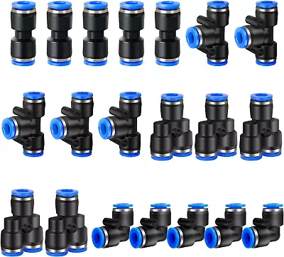 3/8  OD Push Connect Fitting Air Hose Fitting Air Line Fittings Pneumatic Fittin • $23.06