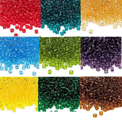 Lot Of 200 Matsuno 6/0 Glass Seed Beads Shiny Transparent Colors Spacer Beads • $1.25