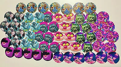 SET Of 100-1 INCH  CHESIRE CAT MAD HATTER  Bottle Cap Images.Birthdayshairbows • $6