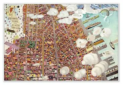 Greenwich Village - New York City Street Manhattan Map Circa 1920 - 24  X 36   • $24.97