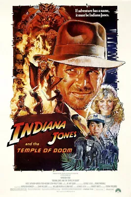 UNFRAMED Indiana Jones And The Temple Of Doom Movie Poster Prints Canvas Print • $16.99