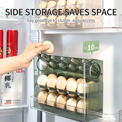 $27.71 • Buy 30 Eggs Storage Holder Stackable Refrigerator Egg Carrier Tray Kitchen Container