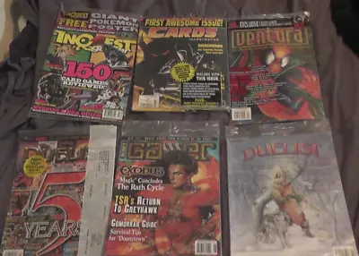 Lot Of 5 New Factory Sealed Gamer Magazines Inquest Duelist Ventura Mtg Cards 90 • $94.99