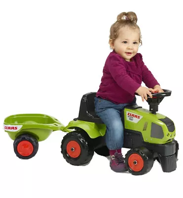 £39.99 • Buy Baby Claas Sit 'n' Ride Tractor And Adjustable Trailer Ride-On Kids Outdoor Toy