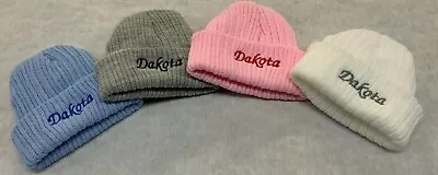 £6 • Buy Personalised Unisex Baby Boy Girl Hat Knitted New Baby Shower Gift Name Year 
