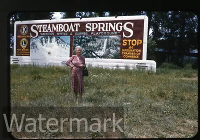 1950s Red Border Kodachrome  Photo Slide Steamboat Springs Colorado • $9.99