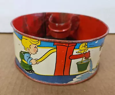 Vtg Ohio Art Boy Girl Sand Pail Water Pump & Bucket Tin Litho Toy • $26.39