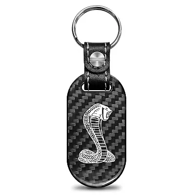 Ford Mustang Cobra100% Real Carbon Fiber Dog-Tag Style Key Chain Key-Ring • $26.99