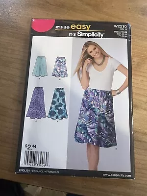 Simplicity 2210 Pull On Middy Maxi Skirt Sewing Pattern Size 10-20 Uncut • $6.99