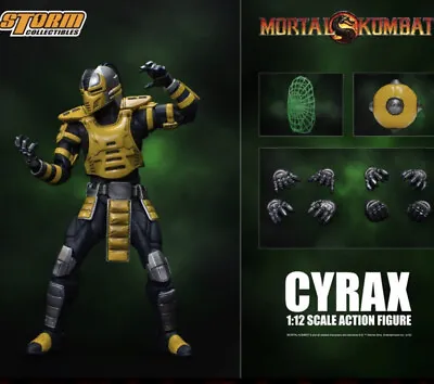 Storm Toys Mortal Kombat CYRAX 1/12th Scale Male Action Figure Collectible Model • $189.99