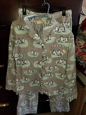 Munki Munki  Penguins  Flannel Pajama Set - SZ. S • $18.99