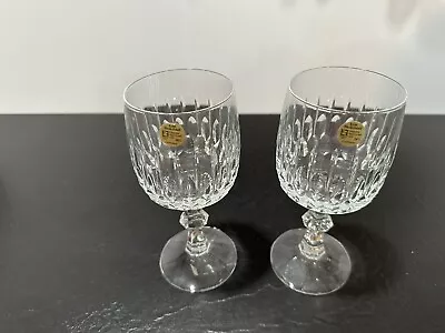 Cristallerie Zwiesel Germany Echt Bleikristall Crystal Wine Glass (2) Vintage • $42.99