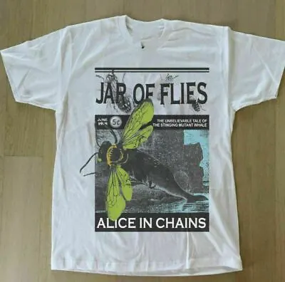 VTG 1994 Alice In Chains Jar Of Flies Concert White Unisex T Shirt S-5XL PS1356 • $6.95