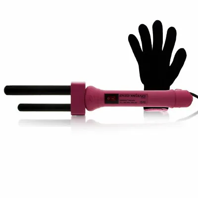 ENZO MILANO Bi-Tube Curling Iron Pink • $105.95