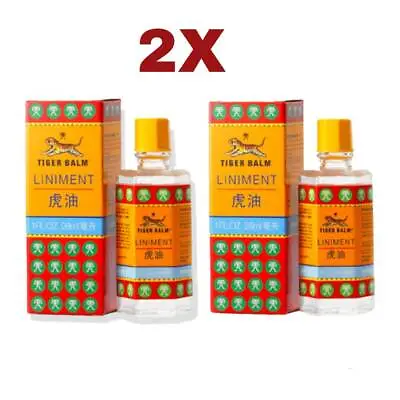 2 X Tiger Balm Liniment Oil Pain Relieving 1 Oz/ 28 Ml. • $24.20