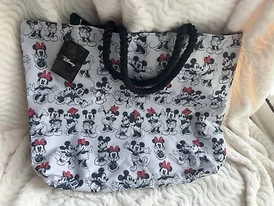 Disney Mickey Mouse Minnie Mouse Canvas Large Tote Bag New With Tags • $21