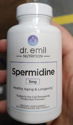 *Dr. Emil Nutrition Spermidine 5mg 60 Capsules Exp 7/25 #6689 • $13.98
