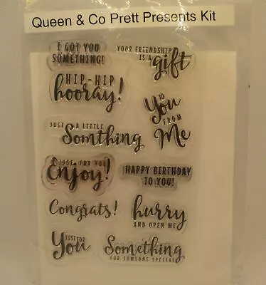 Queen & Co Pretty Presents Clear Stamp Set Of 11 Stamps Only Retired • $5.95