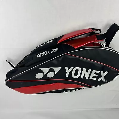 Yonex Racquet Bag Red 6 - 9 Pcs Shoe Compartment 3 Sections Two External Pockets • £52.10